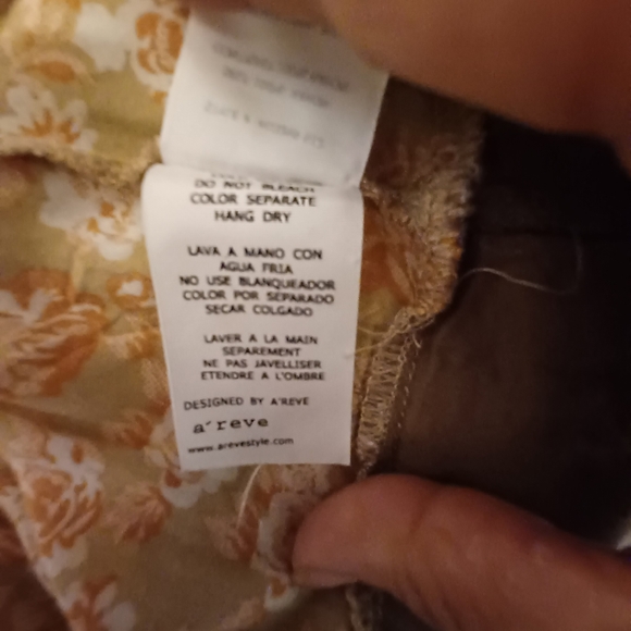 Areve womens embroidered paisley Smocked bohemian blouse size large - Picture 7 of 10